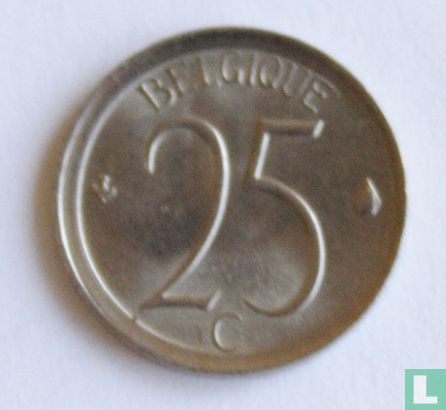 Belgium 25 centimes 1975 (FRA) - Image 2