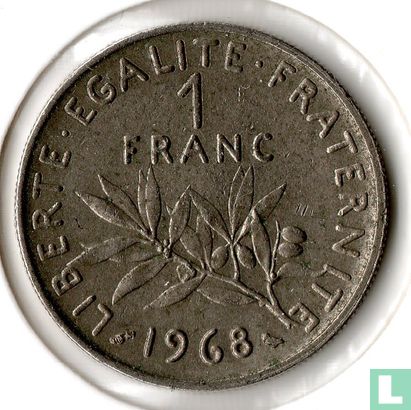 Frankrijk 1 franc 1968 - Afbeelding 1