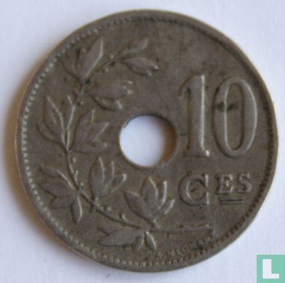 België 10 centimes 1921 (FRA - dubbele lijn) - Afbeelding 2