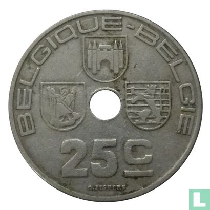 Belgique 25 centimes 1938 (FRA-NLD) - Image 2