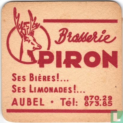 Brasserie Piron Ses bières!... Ses limonade!... / Bières d'Aubel,riende tel! - Afbeelding 1