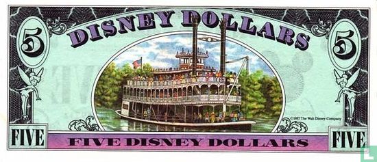5 Disney Dollars 1987 - Afbeelding 2