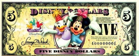 5 Disney Dollars 2009 - Image 1