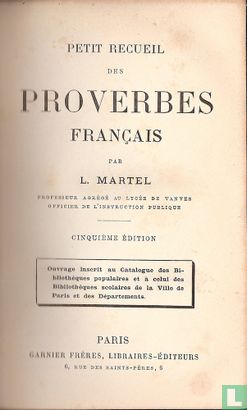 Petit recueil des proverbes français - Afbeelding 3