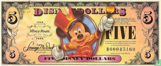 5 Disney Dollars 2008 - Afbeelding 1