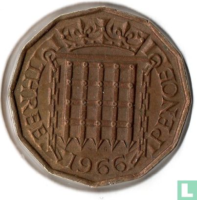 Verenigd Koninkrijk 3 pence 1966 - Afbeelding 1