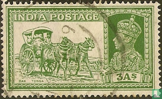 Le roi George VI et des méthodes de transport du courrier
