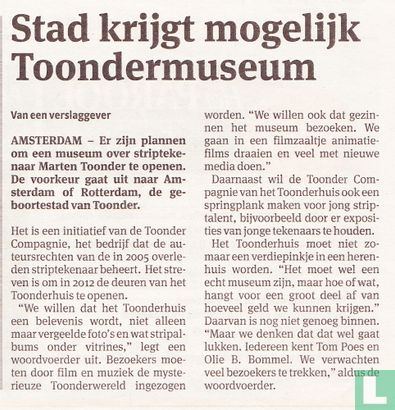 Stad krijgt mogelijk Toondermuseum