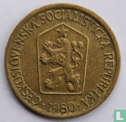 Tsjecho-Slowakije 1 koruna 1980 - Afbeelding 1