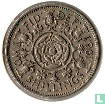 United Kingdom 2 shillings 1963 - Image 1