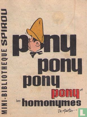 Pony,Pony,Pony,Pony,les homonymes - Afbeelding 1