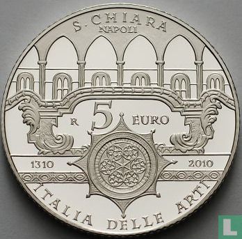 Italië 5 euro 2010 (PROOF) "Santa Chiara - Napoli" - Afbeelding 1