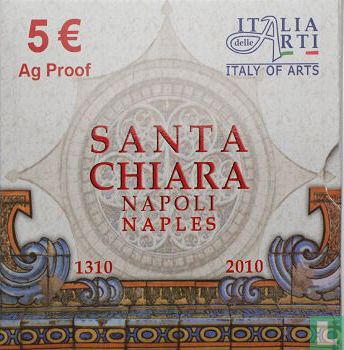 Italië 5 euro 2010 (PROOF) "Santa Chiara - Napoli" - Afbeelding 3