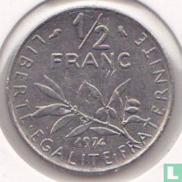 Frankrijk ½ franc 1974 - Afbeelding 1