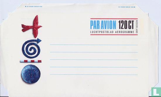 Airmail sheet 'PAR AVION 120 CT' - Image 1