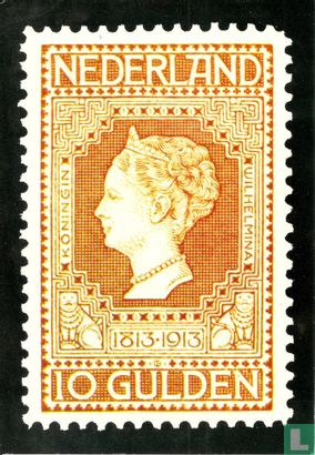 Jubileumpostzegel 1913, 10 gulden - Image 1