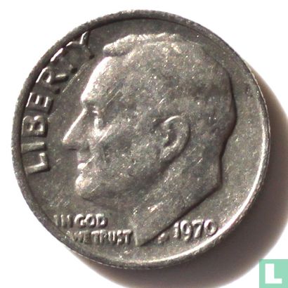 United States 1 dime 1970 (without letter) - Image 1