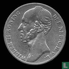 Nederland 1 gulden 1845 (type 2) - Afbeelding 2