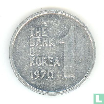 Corée du Sud 1 won 1970 - Image 1