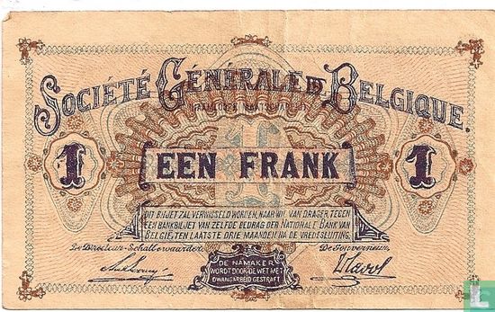 België 1 Frank 1918 - Afbeelding 2