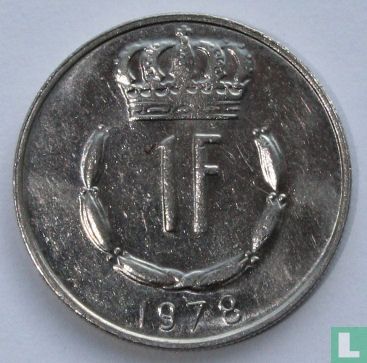 Luxemburg 1 franc 1978 - Afbeelding 1