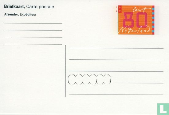 Briefkaart 'Tien voor uw brieven'