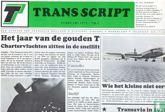 Transavia - Transscript februari 1971/Nr.2