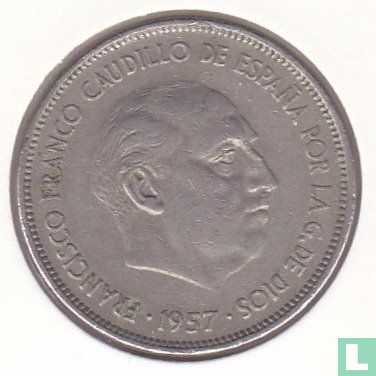 Spanje 25 pesetas 1957 (71) - Afbeelding 2