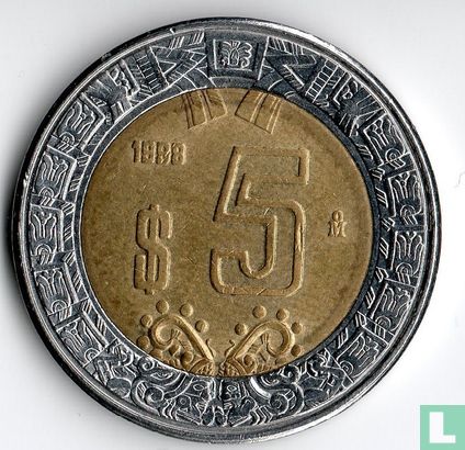 Mexique 5 pesos 1998 - Image 1