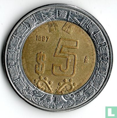 Mexique 5 pesos 1997 - Image 1