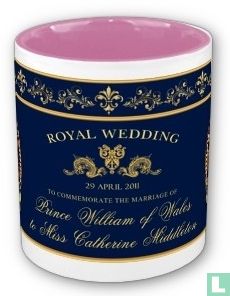 Twee-kleuren mok huwelijk William & Kate (roze) - Image 2