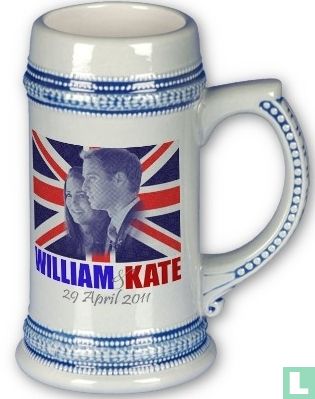 Bierpul huwelijk William & Kate (blauw)