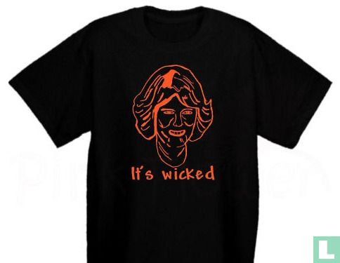 T-shirt 'It's Wicked' verloving William & Kate (zwart-oranje)