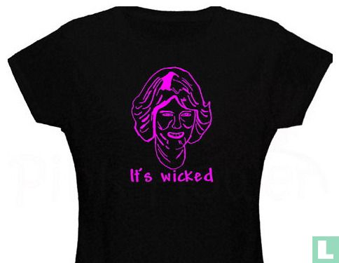 T-shirt 'It's Wicked' verloving William & Kate (zwart-paars)