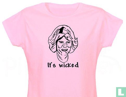 T-shirt 'It's Wicked' verloving William & Kate (licht roze)