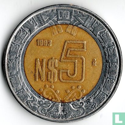 Mexico 5 nuevo pesos 1993 - Image 1