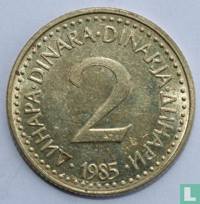 Jugoslawien 2 Dinara 1985 - Bild 1