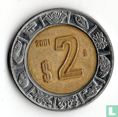 Mexico 2 pesos 2001 - Image 1