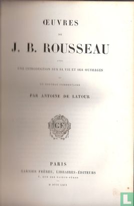 Œuvres de J.B. Rousseau - Afbeelding 3