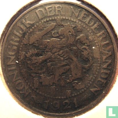 Netherlands 1 cent 1921 - Image 1