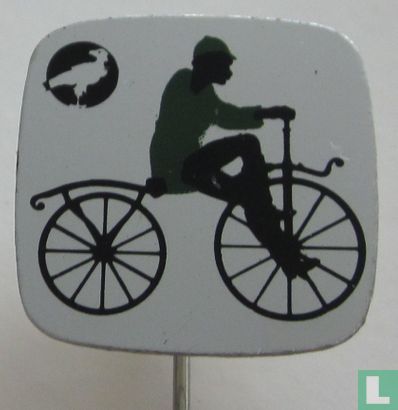 Radfahrer auf Kurbelveloziped [grün] - Bild 1