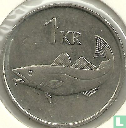 Islande 1 króna 1987 - Image 2