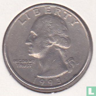 Verenigde Staten ¼ dollar 1993 (D) - Afbeelding 1