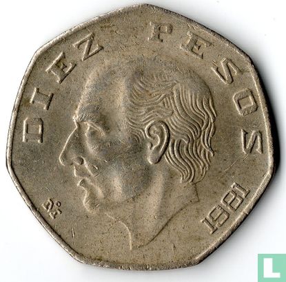 Mexico 10 pesos 1981 - Image 1