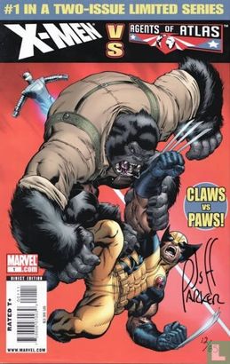 X-Men VS. Agents of Atlas #1 - Dynamic Forces Signed Cover - Afbeelding 1