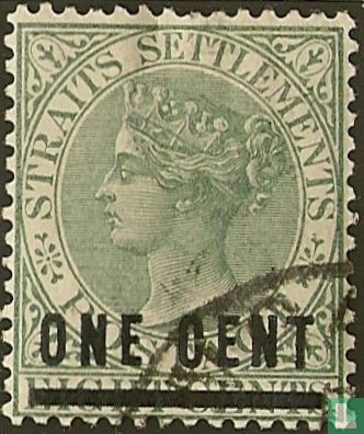 Koningin Victoria, met opdruk