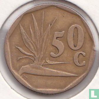 Afrique du Sud 50 cents 1995 - Image 2