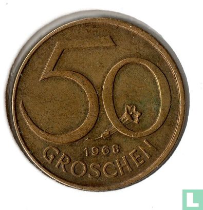 Autriche 50 groschen 1968 - Image 1