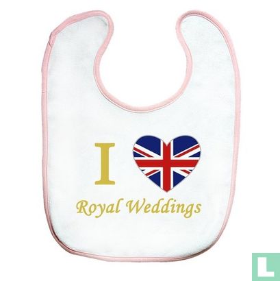 Slabbetje 'I Love Royal Weddings' Roze