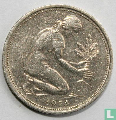 Germany 50 pfennig 1974 (G) - Image 1